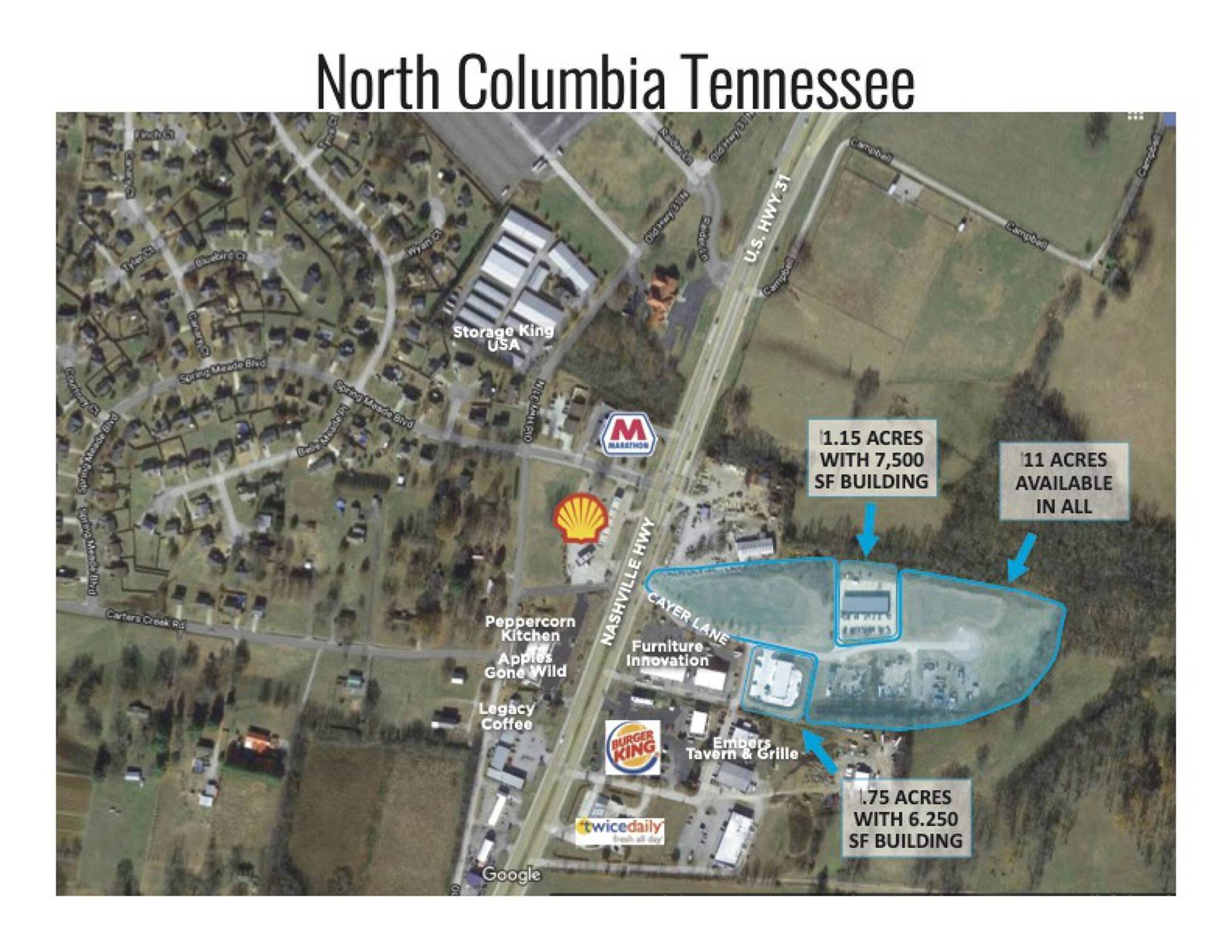 Commercial for Sale at 2509 Cayer Lane Columbia, Tennessee 38401 United States